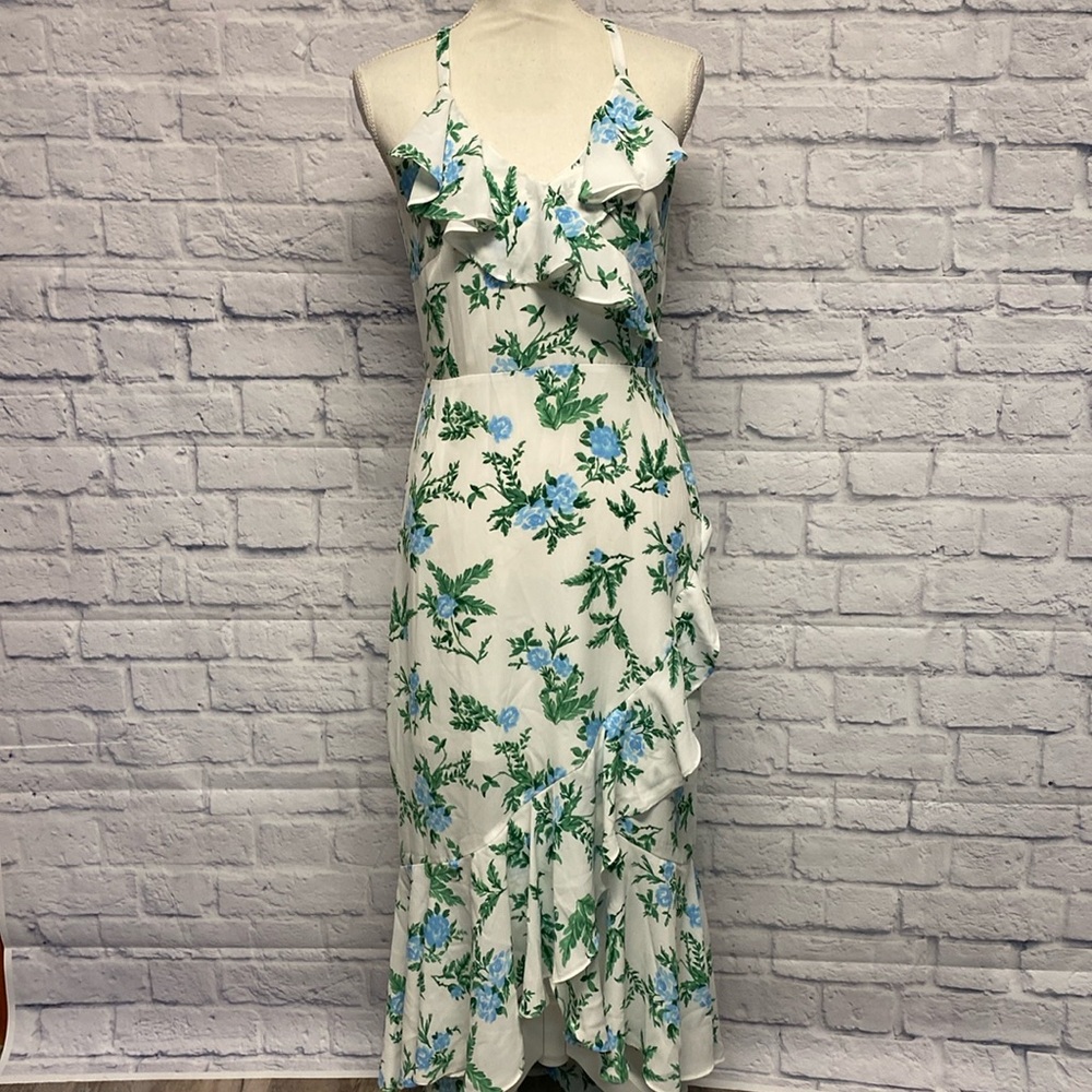 NWT Disney Floral Ruffled Asymmetrical Dress Size Medium